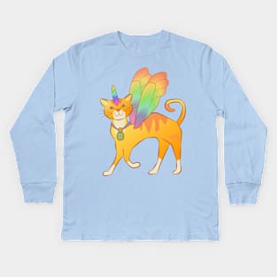 Unicorn Cat Kids Long Sleeve T-Shirt